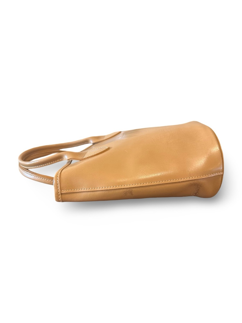 Longchamp Carmel Leather Tote Bag - Mustard Yellow/Camel - Picture 11 of 14